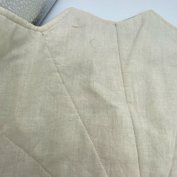 Plaid patchwork table doily cover placemat handmade Christmas cottage - Picture 8 of 8